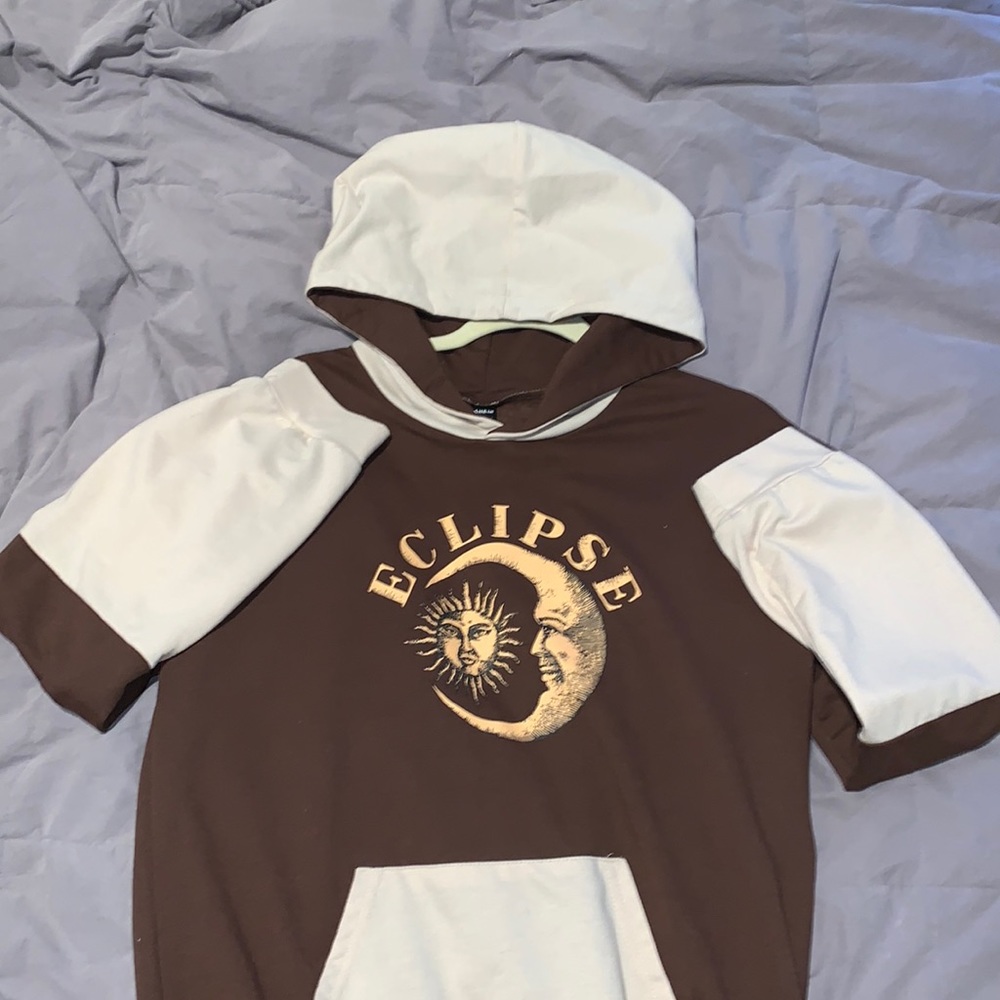 SHEIN brand new hoodie, eclipse lettering with sun and moon. Multicolored.